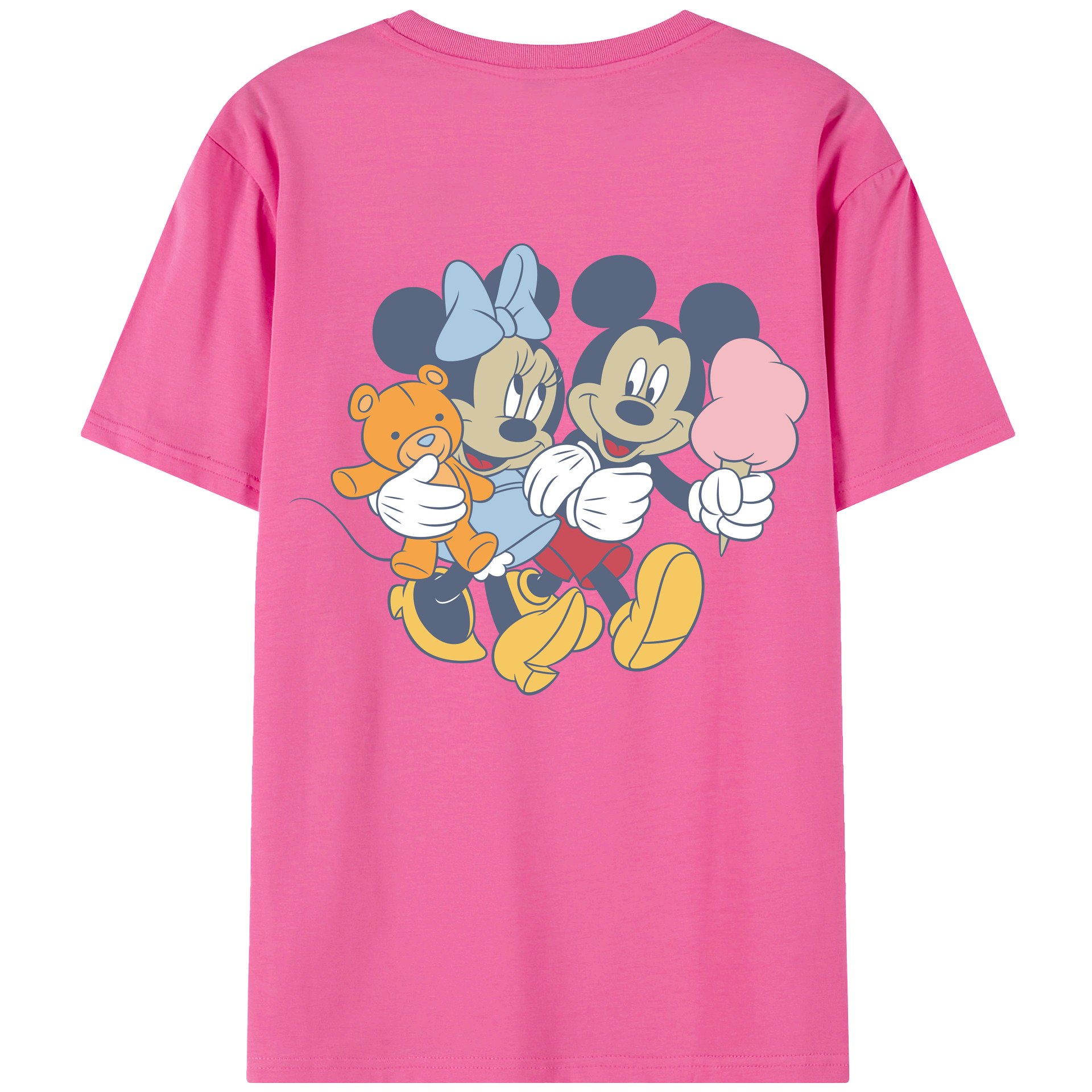（画像用） ミッキーマウス Mickey Mouse レディース半袖Tシャツ(バックプリント)